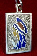 Bishops RARE Vintage Mother Mary VATICAN ROME PILGRIMAGE ITALIAN Sterling Medal picture