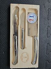 Laguiole Cheese Knife Set By Flying Colors stainless steel silver NEW sealed box picture