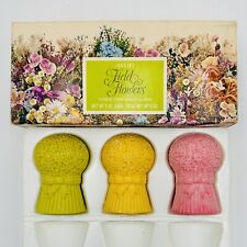 Vintage AVON Field Flowers Three Perfumed Soaps 3 oz each NEW picture