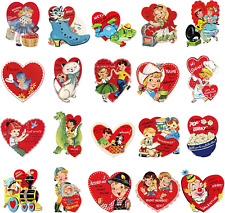 K1Tpde 20PCS Vintage Valentines Day Cutouts Retro Valentine Victorian Cut-Outs C picture