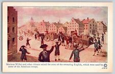 NY Tercentenary Postcard~ Marinus Willet & Citizens Seize British Arms picture
