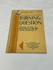Vintage The Burning Question Septembe 1930 Tobacco Magazine Paper Ephemera KG JD picture