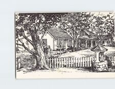 Postcard Beautiful House with a Couple Art Sketch picture