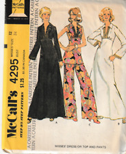 McCall's Pattern 4295 c1972 Misses Caftan & Pant Suit, Size 12 picture