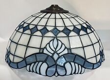 Vintage Tiffany Style Stained Glass Lamp Shade Shell Pattern 13” d. picture
