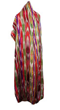 Uzbek Ikat Lentgh Vintage Gorgeous Silk Bukhara Textile Sumptuous Signed 6 m picture
