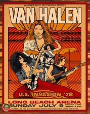Van Halen - U.S. Invasion - 1978 Long Beach Arena - Metal Sign 11 x 14 picture