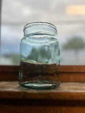 Extremely Rare 1890-1910 Antique Aqua Hand Blown Battery Jar Dug Small Chip picture