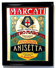 Original Vintage Pietro Marcati Anisetta Poster - 1901 Treviso, Italy - Rare ART picture