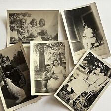 Antique Snapshot Photograph Young Woman Dwarfism Medical Condition Wheel Chair picture