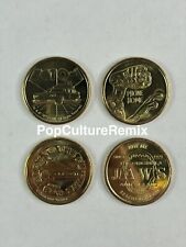 2024 Universal Studios Tribute Store Gold Coin Set Jaws Ghostbusters ET picture