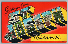 Postcard Greetings From St. Joseph, Missouri, Large Letter picture