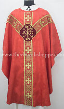 Red gothic vestment & mass and stole set ,Gothic chasuble ,casula ,casel picture