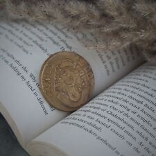Hand Tooled Brass Worry Coin Artisan Stress Relief Pocket Charm picture
