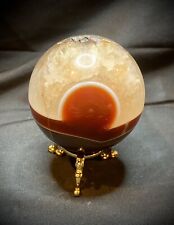 Carnelian “pokeball” Sphere 2.6 Inch With Druzy picture