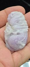 JADE CARVING PURPLE AND BLUE DRAGON VERY NICE..36.5 GRAMS picture