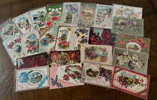 ~Lot of 23 Vintage~Scenes & Flowers~ Floral Greetings Postcards-in sleeves-k491 picture
