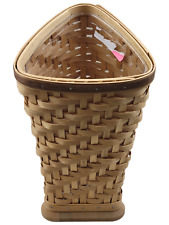 2005 Longaberger Collector's Club Heartwood Vase Basket w/ Plastic Protector picture