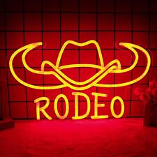 Cowboy Neon Signs Western Cowboy Neon Sign Longhorn Neon Signs LED Bull red picture