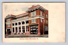 Monmouth IL-Illinois Colonial Hotel Advertising, Antique, Vintage c1908 Postcard picture
