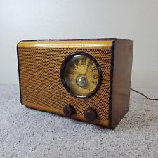 Vintage Emerson Tube Radio Model 503 Wood Cabinet Green Dial 1940's Works picture