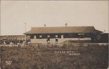 Galveston Harrisburg San Antonio RR Depot,La Porte Texas 1910 RPPC Postcard picture