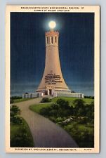 Mount Greylock, MA-Massachusetts, Summit War Memorial Beacon, Vintage Postcard picture