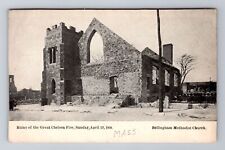 Chelsea MA-Massachusetts, Great Fire Of 1908 Ruins, Antique Vintage Postcard picture