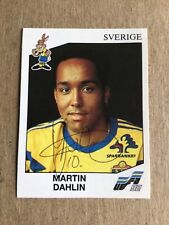Martin Dahlin, Sweden 🇸🇪 UEFA Euro 1992 Panini hand signed picture
