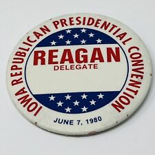 1980 Iowa Republican Presidential Convention Reagan Delegate Campaign Button picture