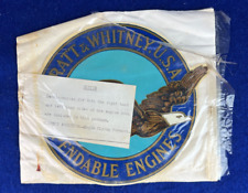Original 1941 Pratt & Whitney Airplane Decal Eagle WWII WW2 Aircraft Vintage picture