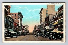 Joplin MO-Missouri, Scenic View Of Main Street, Antique, Vintage c1929 Postcard picture