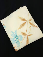 Vintage Fieldcrest Twin Fitted Bed Sheet Light Blue Brown Off White Bedding picture