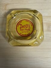 Vintage Denny's Fine Foods Amber Glass Ashtray Restaurant Advertisement picture