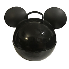 VTG Disney Mickey Head Picnic Set Carry Case & Bowl Plastic Condiment Container picture