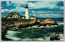 Portland Headlight-Portland Head Maine Vintage Postcard c1966-Don Sieburg picture