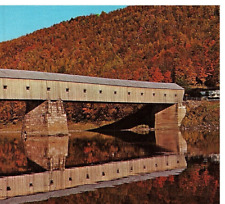 VINTAGE POSTCARD WINDSOR VERMONT CORNISH NH COVERED BRIDGE PHOTO MIKE CHARTER picture