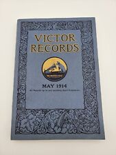 Vintage May 1914 Victor Records Catalog Book Price Guide Music Phonograph Blue picture