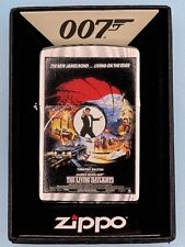 James Bond 007 Living On The Edge  Chrome Zippo Lighter NEW In Box Rare picture