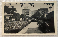 post card RPPC bungalows and garden, Chapman Park Hotel, Los Angeles CA picture