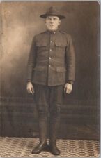 c1910s Military Real Photo RPPC Postcard Soldier in Uniform 