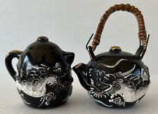 Vintage Dragonware Hand Painted Moriage Salt &Pepper Shakers Teapots picture