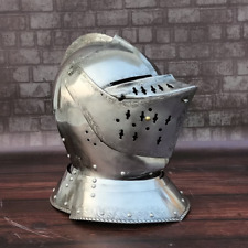 Medieval Steel Close Helmet Knight Armed Helmet, European Closed Helmet, Medieva picture