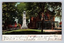 Niles OH-Ohio, Monument in Park, Antique Vintage Souvenir Postcard picture