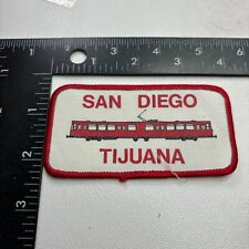 Vintage SAN DIEGO TIJUANA Mexico Red Streetcar Trolley Patch 45BB picture