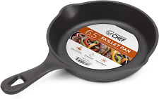 COMMERCIAL CHEF 6.5 Inch Cast Iron Skillet, Black picture