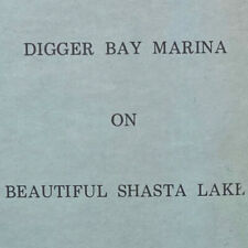 Vtg 1970s Digger Bay Marina Shasta Lake Brochure Floating Snack Bar Trailer Park picture