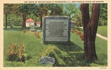 Petersburg IL Illinois, Grave of Ann Rutledge Masters Poem, Vintage Postcard picture