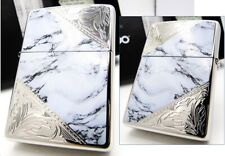 Platinum White Marble Silver Arabesque Double Sides ZIPPO Japan 2021 MIB picture