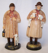 Vintage Royal Doulton 'LAMBING TIME' & 'THE SHEPHERD' Figurines  /  EXCELLENT picture